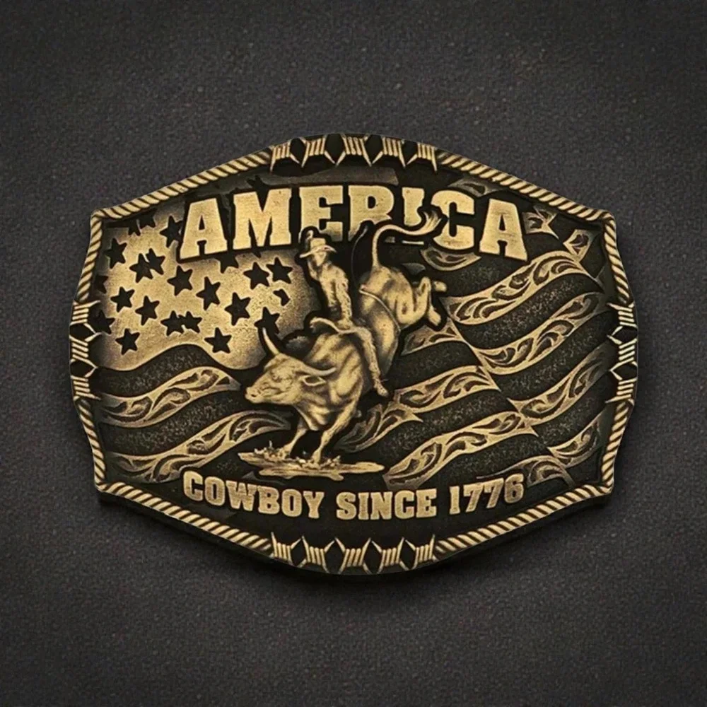 Montana Silversmiths Cowboy America Since 1776 Belt Buckle - Retail $50 - NEW‎
